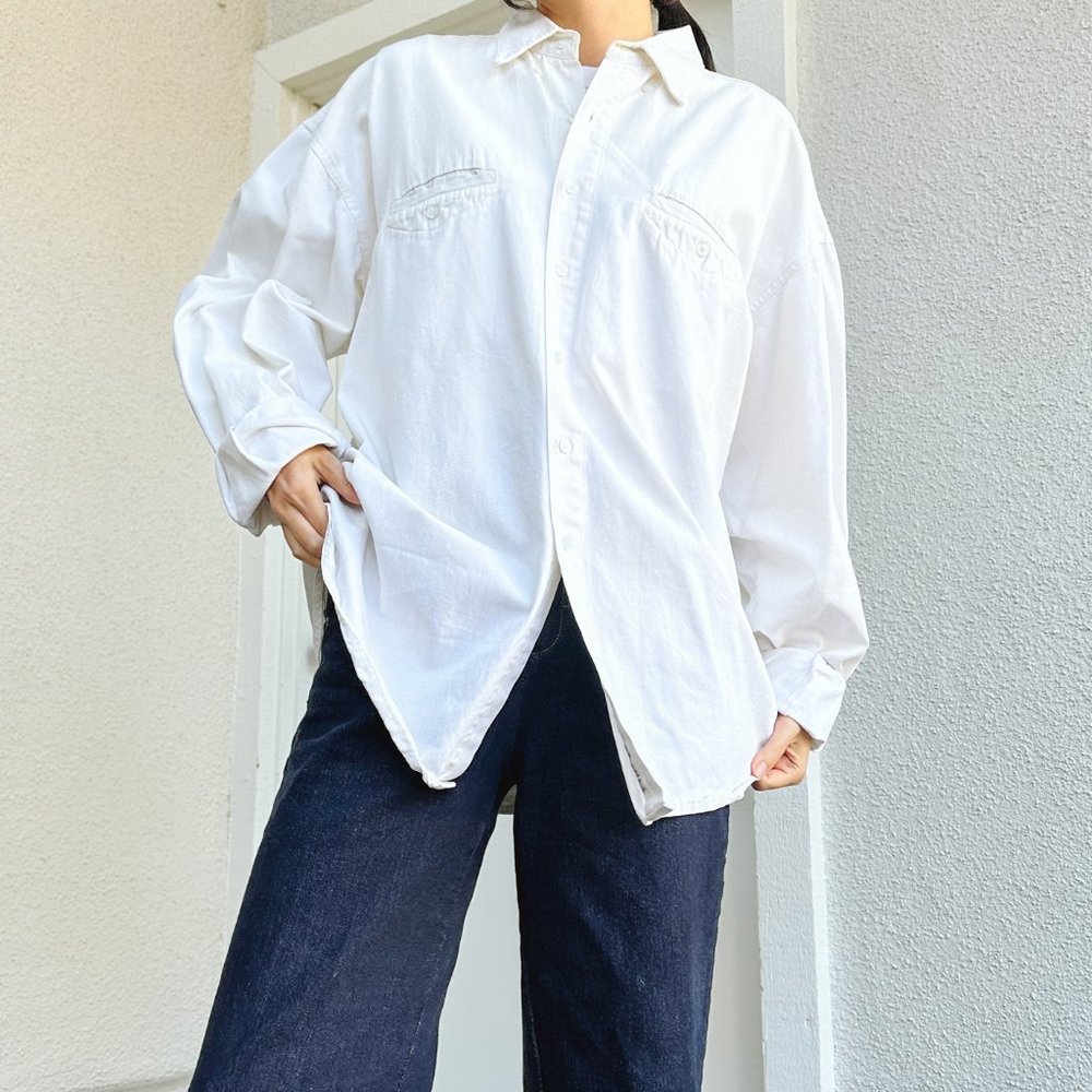 Men's Off-White Button Down Shirt